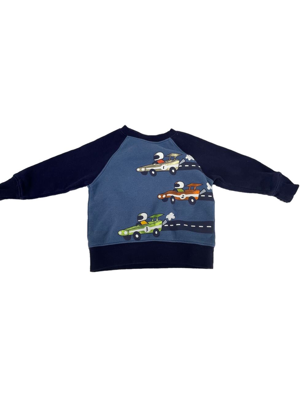 Falls Creek Kids Boys Blue Racecar Graphic Pullover Sweatshirt Youth 12 Months